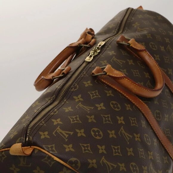 LOUIS VUITTON Monogram Keepall 55 Boston Bag M41424 LV Auth 134396 - Picture 7 of 16